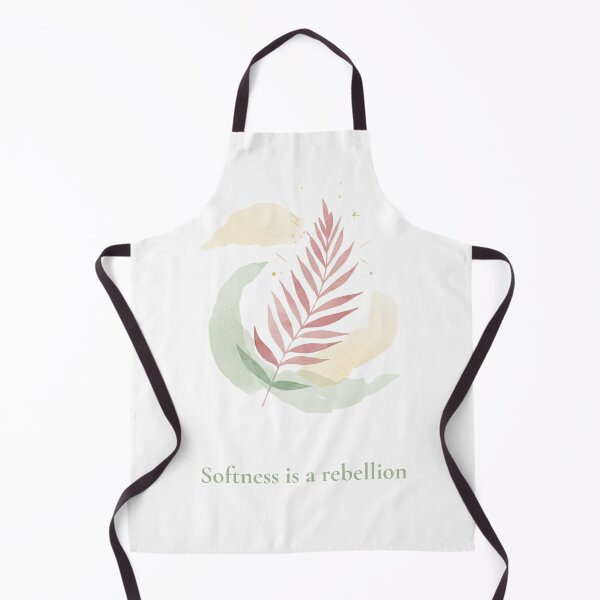 Item preview, Softness Is a Rebellion – Feminine Botanical Quote Art | Watercolor Leaf Design designed and sold by KindByNature.