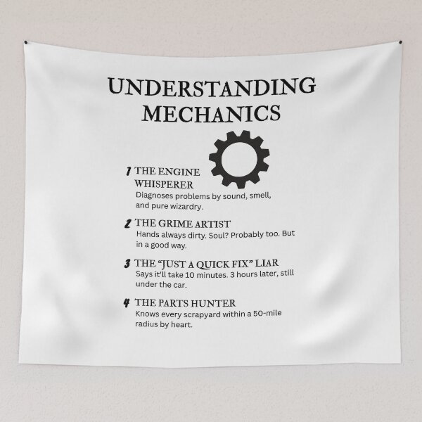Item preview, Understanding Mechanics – Funny Grease Monkey Quotes for Car Lovers & Garage Pros designed and sold by PsyFlow35.