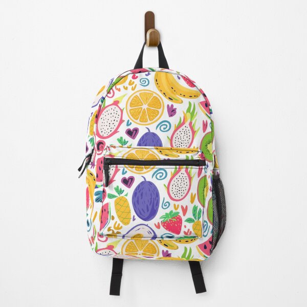 Item preview, Tropical Fruit Frenzy – Vibrant Hand-Drawn Pattern - White designed and sold by ArtLab-store.