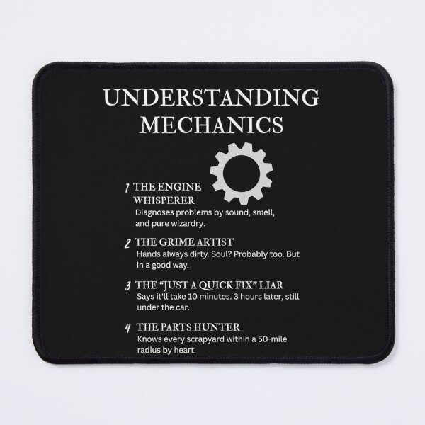 Item preview, Black – Understanding Mechanics – Funny Grease Monkey Quotes for Car Lovers & Garage Pros designed and sold by PsyFlow35.