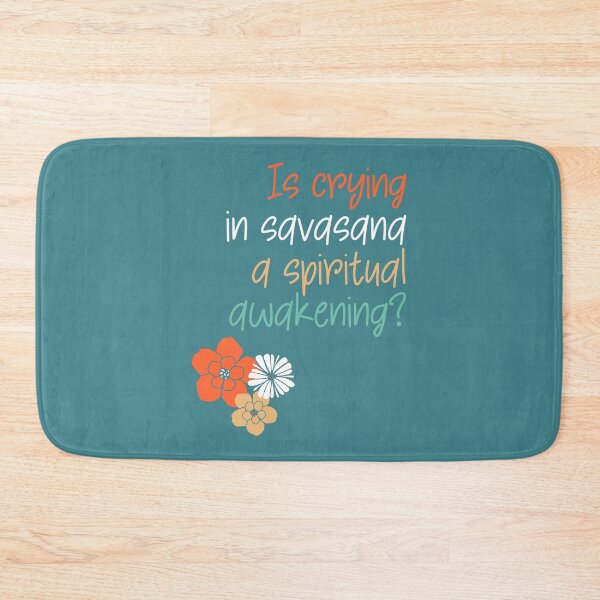 Item preview, Funny Savasana Quote with Flowers for yoga lovers designed and sold by ApricotBlossom.