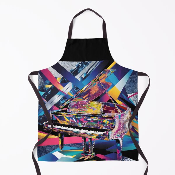 Item preview, Colorful abstract piano art designed and sold by EmeraldMusic.