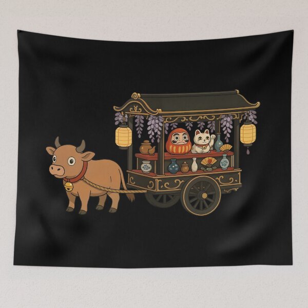 Item preview, Lucky Brown Ox Cart designed and sold by PiggyWonka.