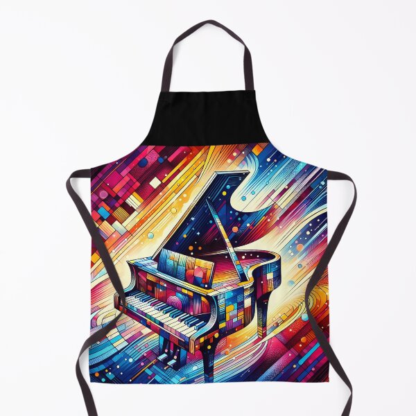 Item preview, Bursting with Color, Powered by Sound – Abstract Piano Art designed and sold by EmeraldMusic.