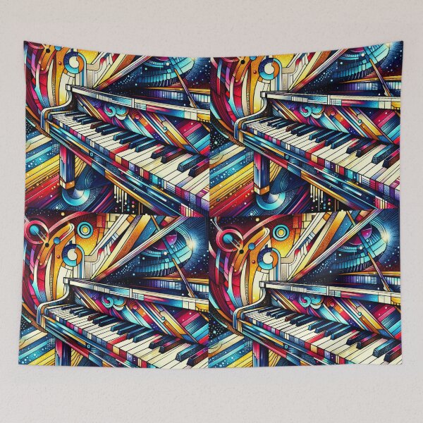 Item preview, Colorful Piano Keys Closeup – A Symphony of Detail designed and sold by EmeraldMusic.