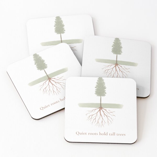 Item preview, Quiet Roots Hold Tall Trees – Watercolor Tree & Roots Print | Inner Strength Illustration designed and sold by KindByNature.