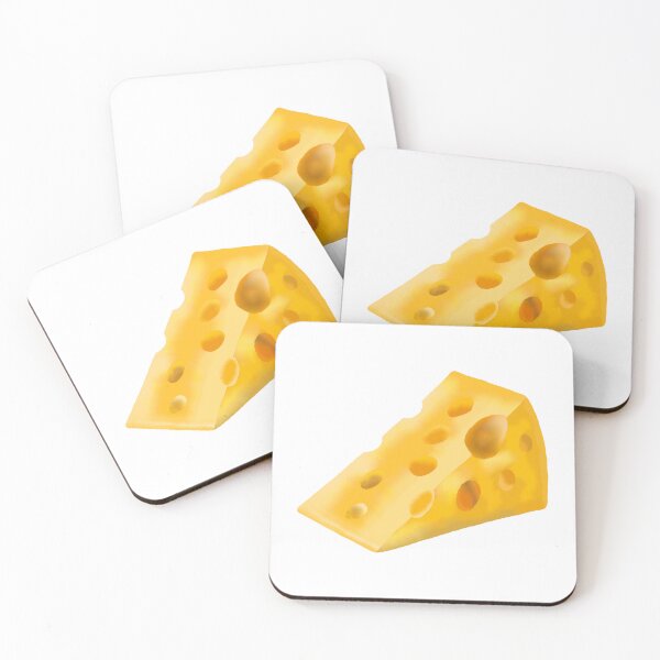 Item preview, Illustration of Swiss Gruyere Cheese Slice with Characteristic Holes designed and sold by sigoisette.