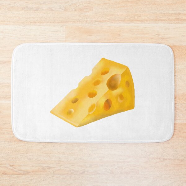 Item preview, Illustration of Swiss Gruyere Cheese Slice with Characteristic Holes designed and sold by sigoisette.