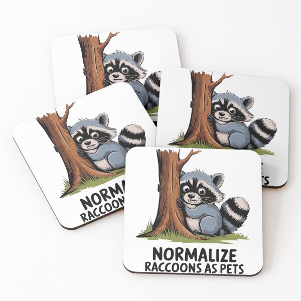 Item preview, Normalize raccoons as pets designed and sold by ZAIKY DREAMS.