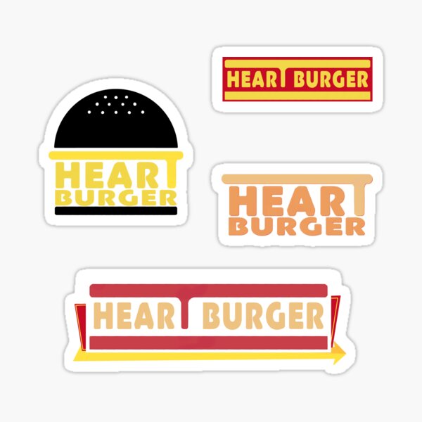 Item preview, Heart Burger Logos designed and sold by JesskeCreations.