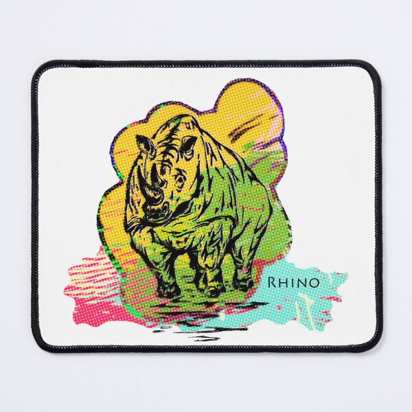Item preview, Graphic rhinoceros on a offset stylized background designed and sold by BaluxArt.