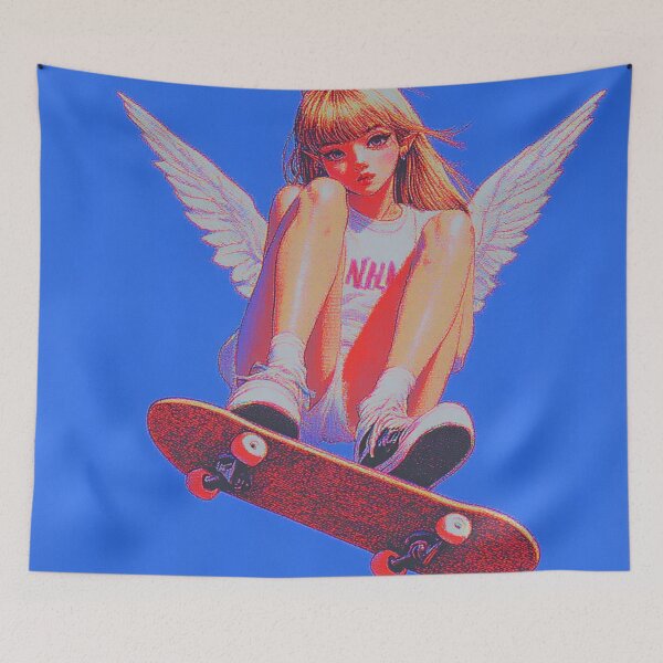 Item preview, Anime Girl on a Skateboard designed and sold by V-Fantasy.