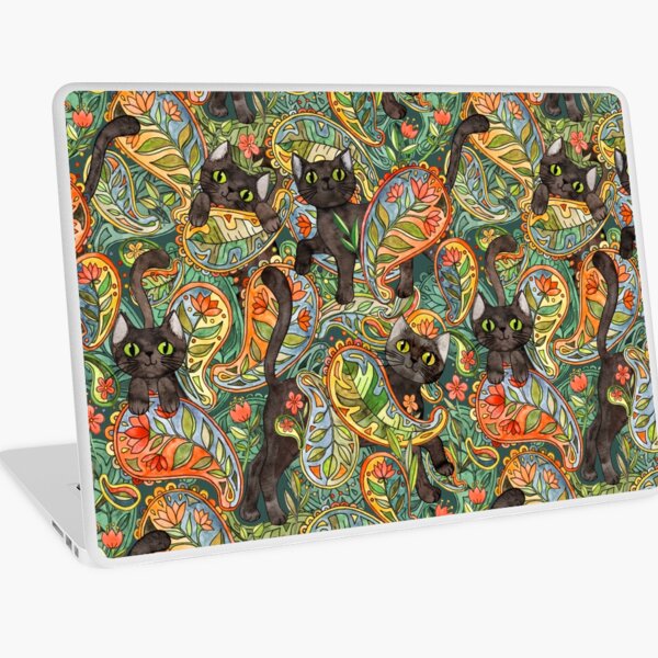 Item preview, Chats noirs mignons dans un jardin cachemire d'automne vintage designed and sold by micklyn.