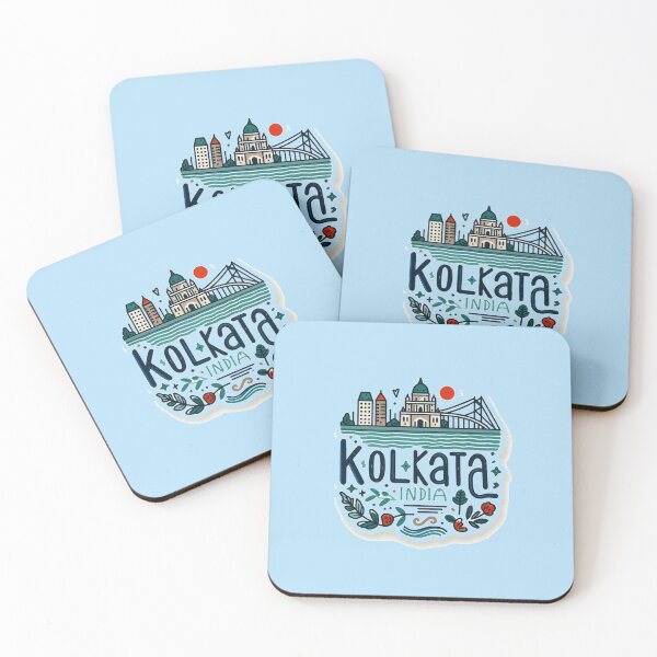 Item preview, Kolkata India Minimalist Watercolor Cityscape Sticker , designed and sold by PaintMeWorld.