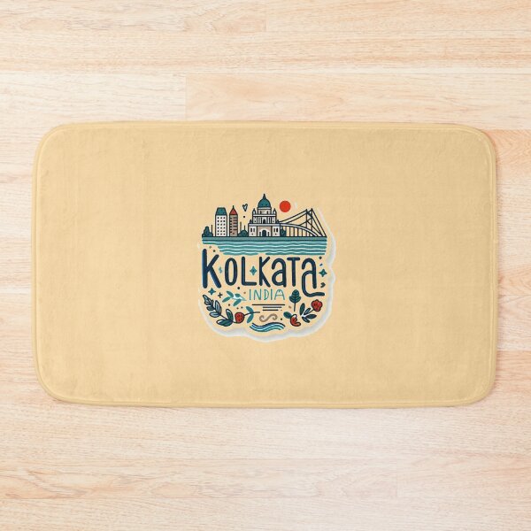 Item preview, Kolkata India Minimalist Watercolor Cityscape Sticker , designed and sold by PaintMeWorld.