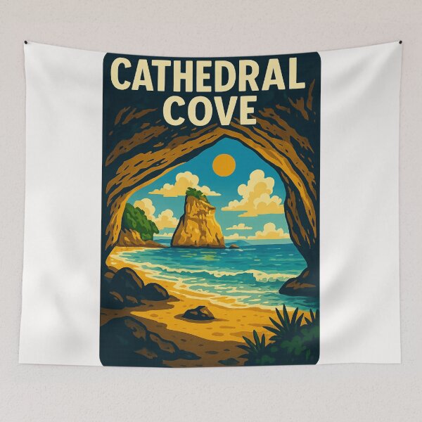 Item preview, Cathedral Cove – Iconic Archway and Ocean Vista in New Zealand designed and sold by Places On Earth.