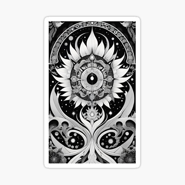 Aperçu de l'œuvre Carte à collectionner fractale en vitrail animé A.I. N&B N+B 0030 FunFractals créée et vendue par FunFractals.