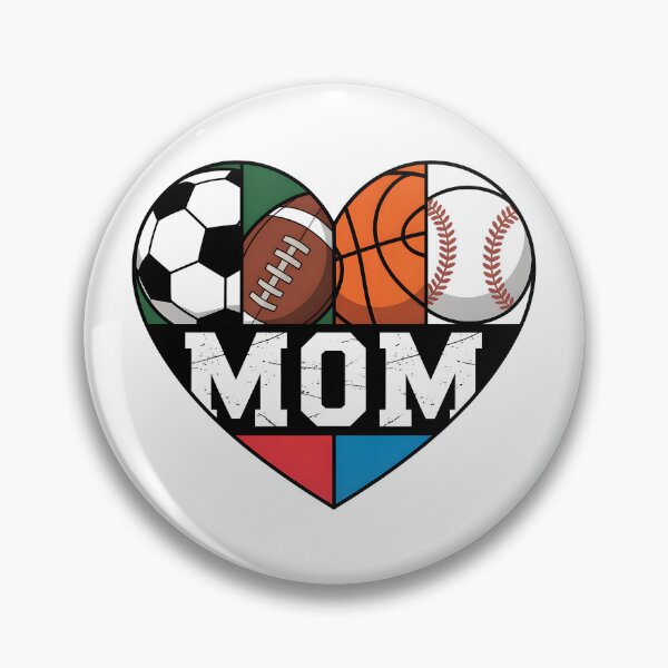 Item preview, Multi-Sport Heart MOM Soccer, Football, Basketball, Baseball designed and sold by Fragy72.