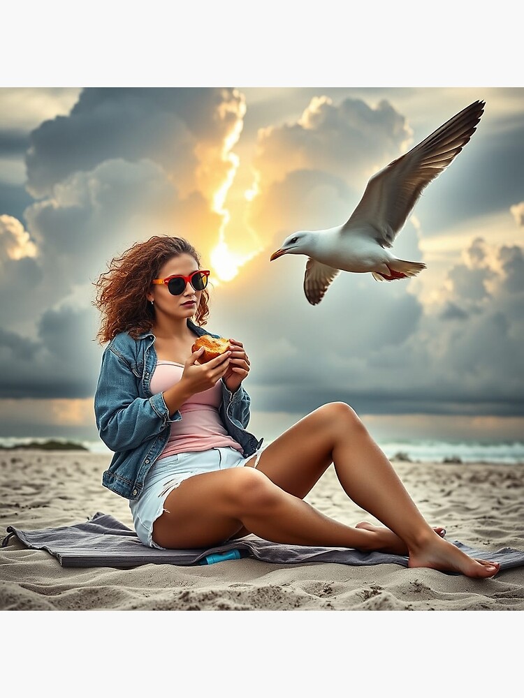 Thumbnail 3 of 3, Poster, Hungry Seagull designed and sold by LenCarol.