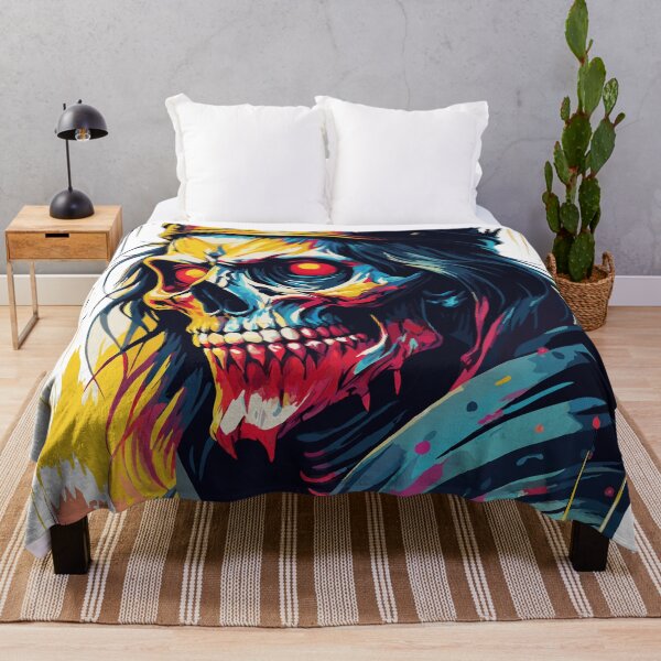 Item preview, A horror themed illustration of a skull. designed and sold by blindblues50.