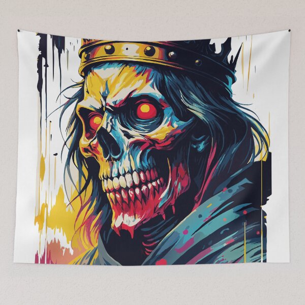 Item preview, A horror themed illustration of a skull.  designed and sold by blindblues50.