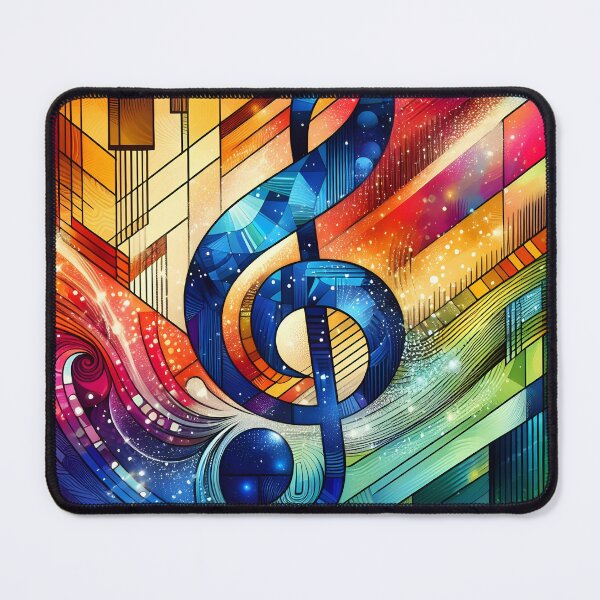 Item preview, Melodic Whirl violin key music art designed and sold by EmeraldMusic.