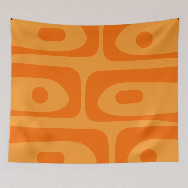Item preview, Retro Mid Century Modern Piquet Abstract Pattern in Double Orange designed and sold by kierkegaard.