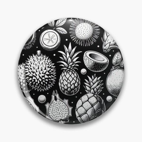 Item preview, AI Art: Tropical Fruit Collection in Black & White Vector Style – Fresh Design for Nature and Plant Lovers designed and sold by knalpot-design.