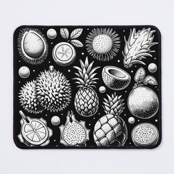Item preview, AI Art: Tropical Fruit Collection in Black & White Vector Style – Fresh Design for Nature and Plant Lovers designed and sold by knalpot-design.