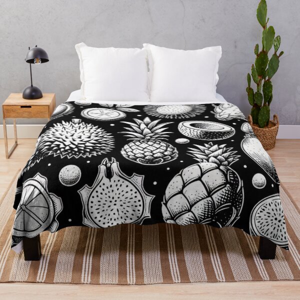 Item preview, AI Art: Tropical Fruit Collection in Black & White Vector Style – Fresh Design for Nature and Plant Lovers designed and sold by knalpot-design.