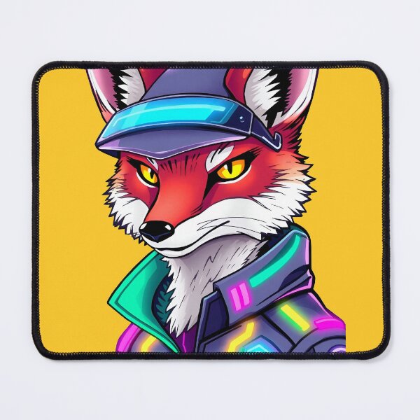 Item preview, Neon Fox Hacker – Cyberpunk Street Style Animal designed and sold by Field-23.