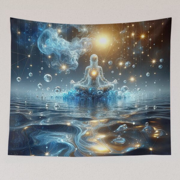 Item preview, Meditation On Water Surrounded By Orbs designed and sold by IZiets.