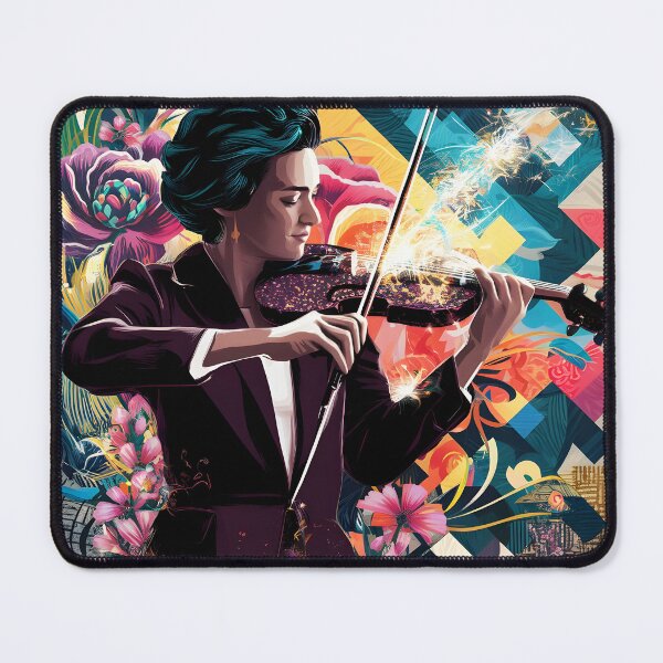 Item preview, Symphony in Bloom - violin music art designed and sold by EmeraldMusic.