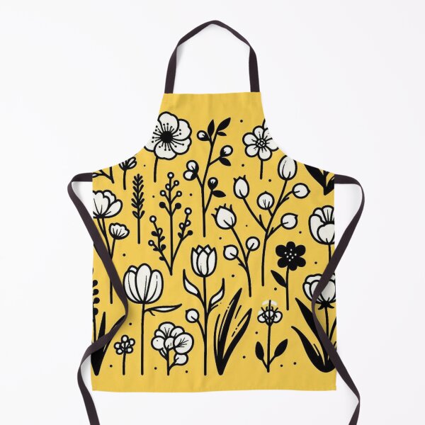 Item preview, AI Art: Japanese Flower Collection in Black, White & Yellow Vector Style – Bold Floral Design for Nature Lovers designed and sold by knalpot-design.