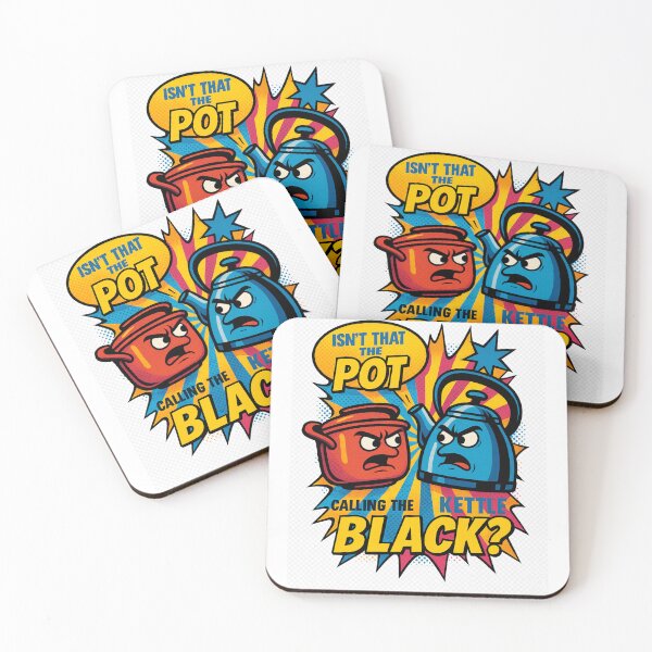 Item preview, Isn’t That the Pot Calling the Kettle Black - Loud, Judgy & Colorful Pop Art designed and sold by POD DYNASTY | Original Print On Demand T-Shirt Graphics.