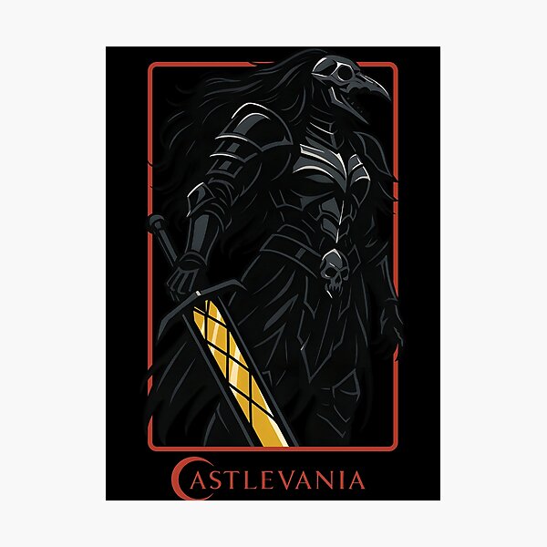 Item preview, Striga in Full Armor – Castlevania Netflix Fanart Poster | Dark Vampire Warrior Art Print designed and sold by WAUZ.