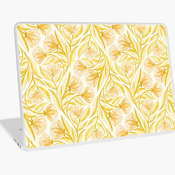 Item preview, Imprimé floral texturé inspiré du style Sunny Boho jaune et crème designed and sold by micklyn.