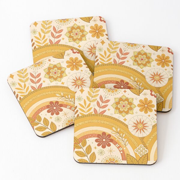 Item preview, Golden flowers designed and sold by trendspatterns.