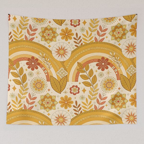 Item preview, Golden flowers designed and sold by trendspatterns.