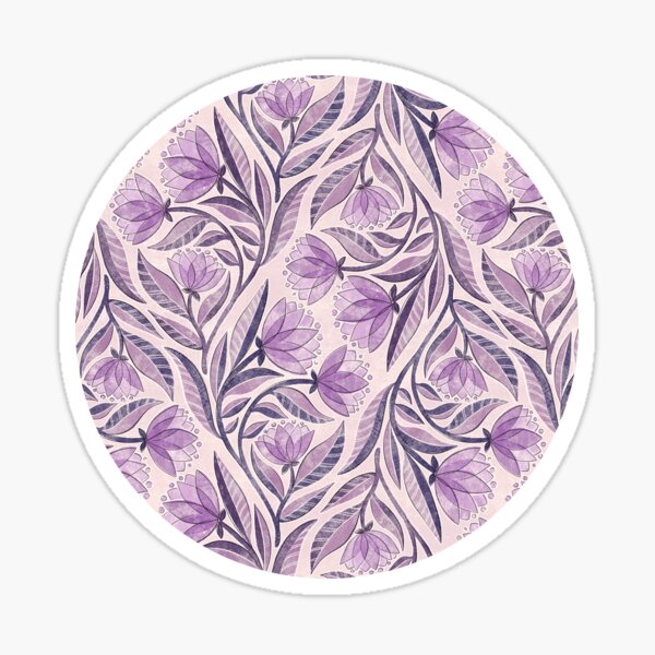 Item preview, Imprimé floral texturé inspiré du violet, du violet et du rose designed and sold by micklyn.
