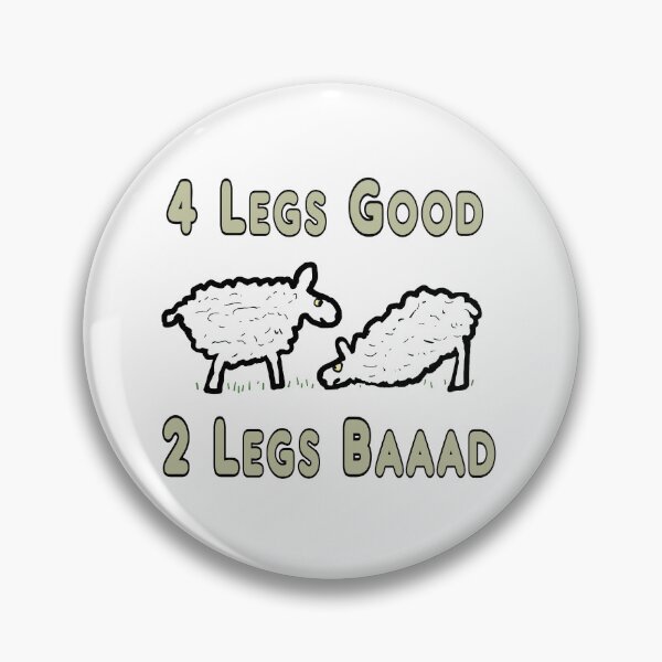 Item preview, Four Legs Good Funny Sheep Pun designed and sold by Mark-Ewbie.