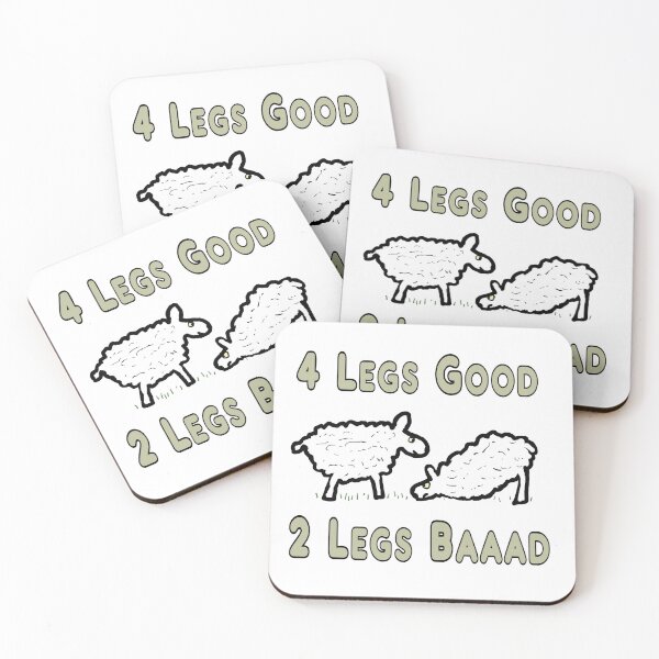 Item preview, Four Legs Good Funny Sheep Pun designed and sold by Mark-Ewbie.