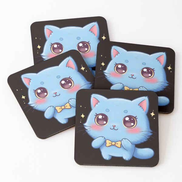 Item preview, cute blue cat designed and sold by Unlimited-Style.