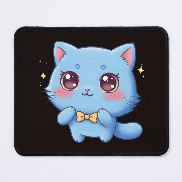 Item preview, cute blue cat designed and sold by Unlimited-Style.