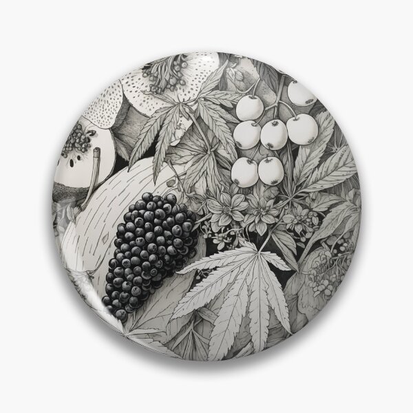 Item preview, Detailed Black and White Harvest Pattern designed and sold by ArtLab-store.