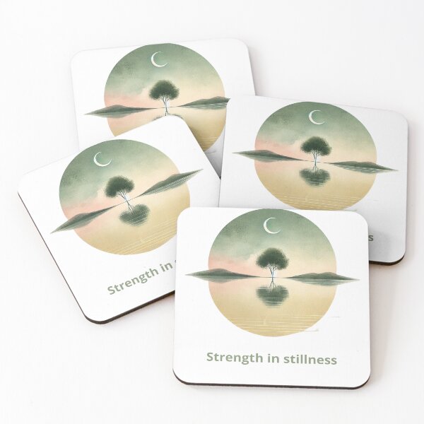 Item preview, Strength in Stillness – Celestial Tree Reflection Art | Mindful Nature Print designed and sold by KindByNature.
