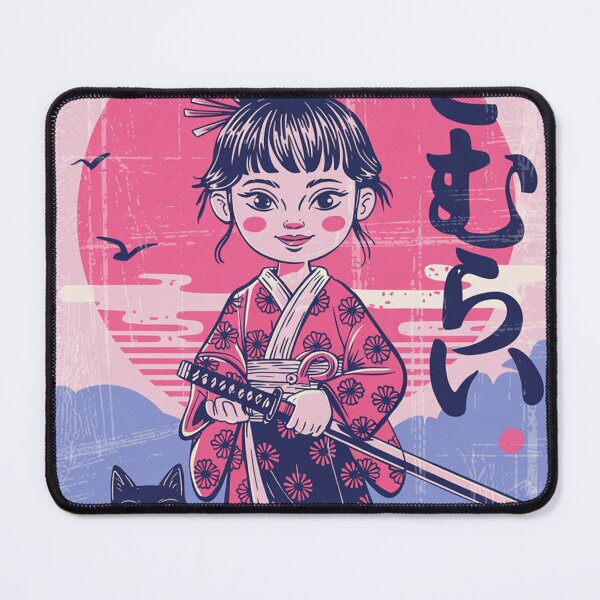 Item preview, Kawaii Samurai Girl Ready Anime Warrior Japanese Retro Style designed and sold by Damcoc.