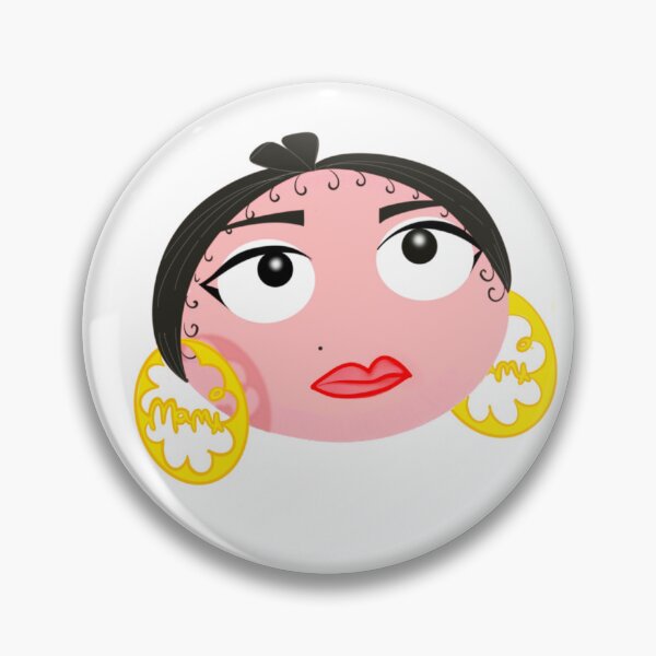 Item preview, Street girl with large golden earrings “Mami” designed and sold by ROCIODRAMATICA.