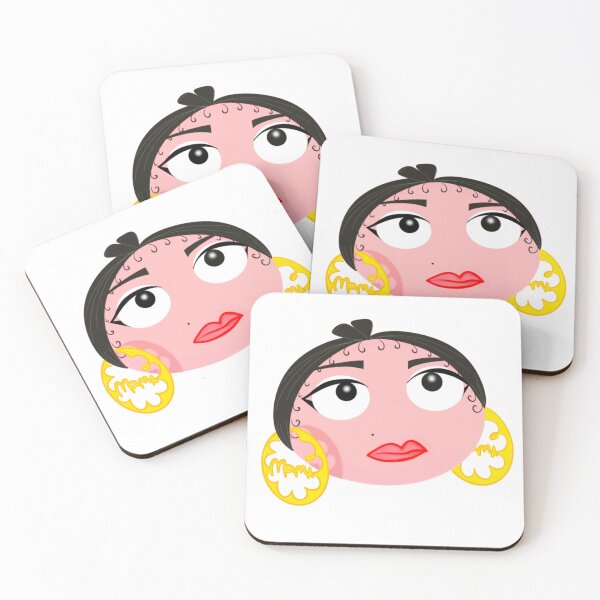 Item preview, Street girl with large golden earrings “Mami” designed and sold by ROCIODRAMATICA.