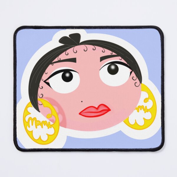 Item preview, Street girl with large golden earrings “Mami” designed and sold by ROCIODRAMATICA.